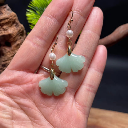 Brinco Ginkgo de Jade