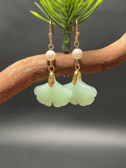 Brinco Ginkgo de Jade
