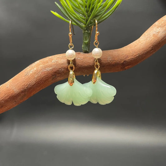Brinco Ginkgo de Jade